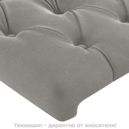 Рамка за легло без матрак, светлосива, 120x200 см, кадифе