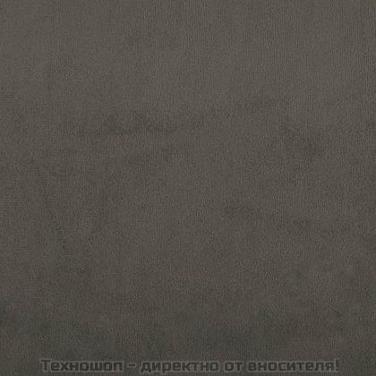 Бар табуретки, 2 бр, тъмносиви, кадифе