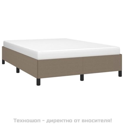 Рамка за легло без матрак, таупе, 140x200 см плат