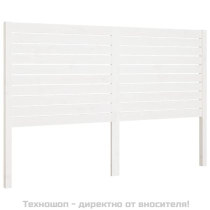 Горна табла за легло, бяла, 166x4x100 см, бор масив