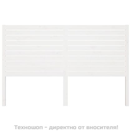 Горна табла за легло, бяла, 166x4x100 см, бор масив