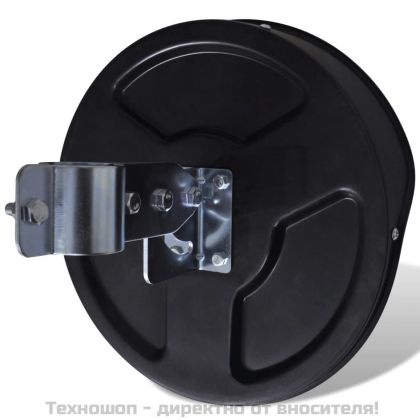 Изпъкнало пътно огледало, PC пластмаса, черно, 30 см, улично