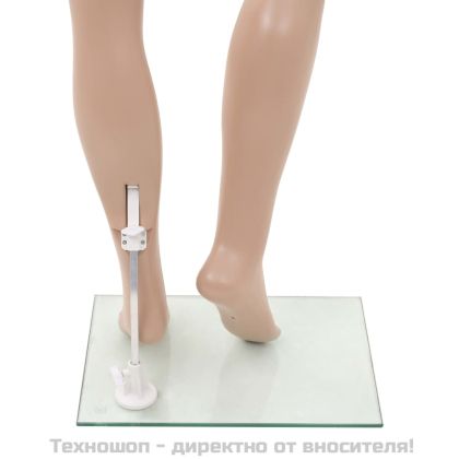 Секси женски манекен със стъклена основа, бежов, 180 см