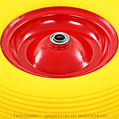 Колело за транспортна количка с вал, твърд PU, 4,00-8, 390 мм