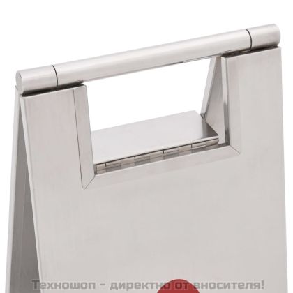 Сгъваема табела за мокър под, неръждаема стомана