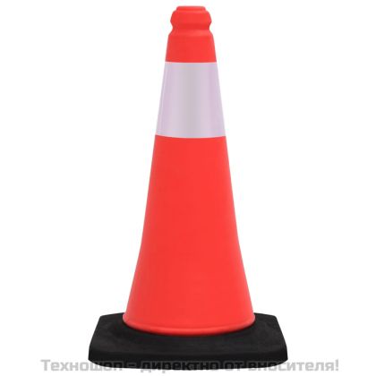 Светлоотразителни трафик конуси с тежки основи, 4 бр, 50 см