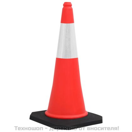 Светлоотразителни трафик конуси с тежки основи, 10 бр, 75 см