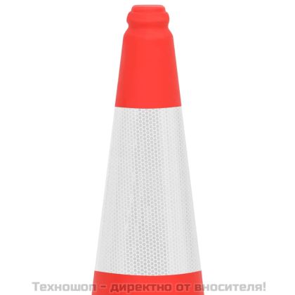 Светлоотразителни трафик конуси с тежки основи, 10 бр, 75 см