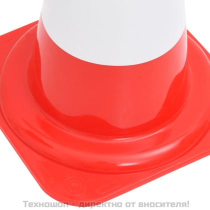 Комплект сигнални конуси с 10 м верига, червено и бяло