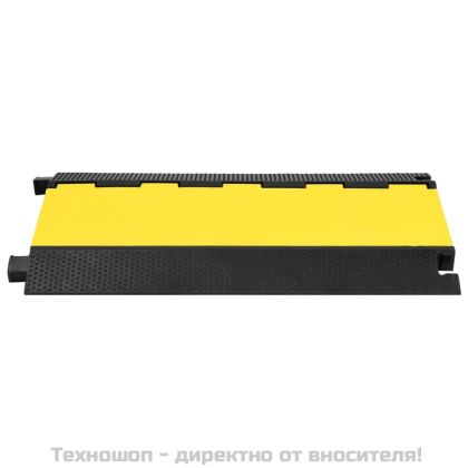 Защитна рампа за кабели с 5 канала, 90 см, гума