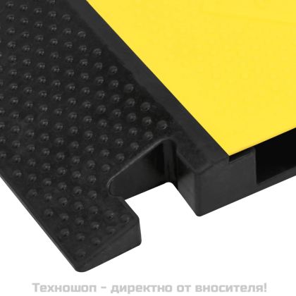 Защитна рампа за кабели с 2 канала, 100 см, гума
