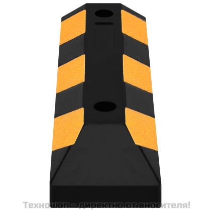 Светлоотразителни паркинг стопери, 2 бр, 56x15x10 см, гума