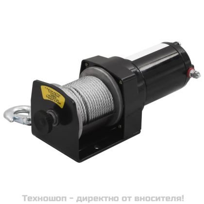 Електрическа лебедка 12 V, 1360 кг, монтажна планка