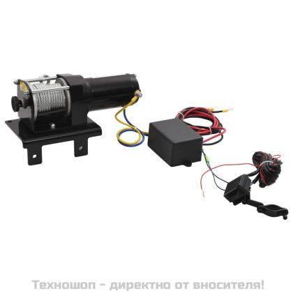 Електрическа лебедка 12 V, 1360 кг, монтажна планка