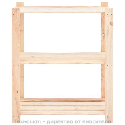 3-етажен стелаж, 80x38x90 см, бор масив, 150 кг