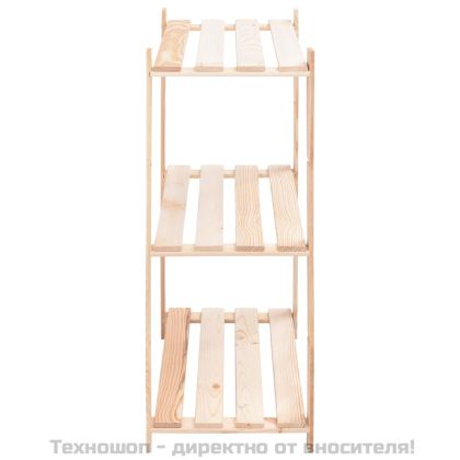3-етажен стелаж, 80x38x90 см, бор масив, 150 кг