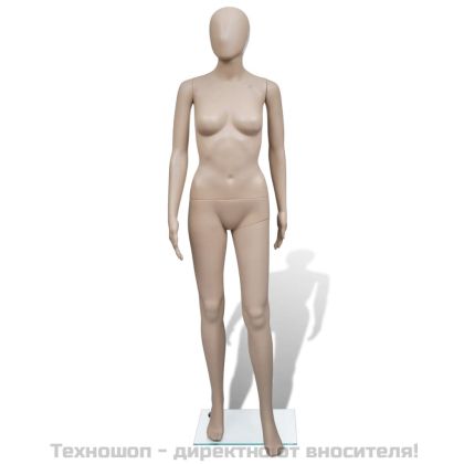 Манекен, дамски силует, кръгла глава