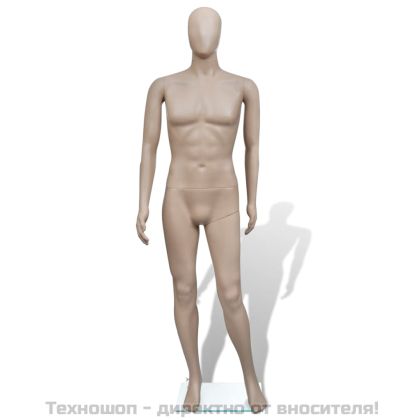 Манекен, мъжки силует, кръгла глава