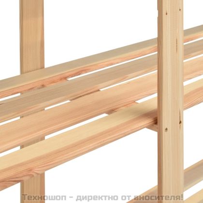 5-етажни стелажи, 2 бр, 170x38x170 см, бор масив, 500 кг
