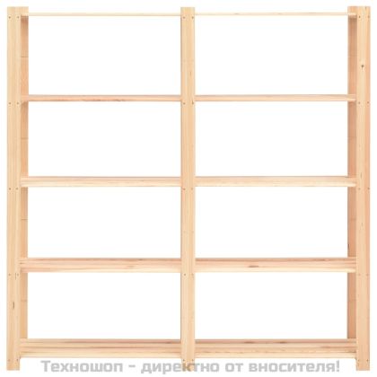 5-етажни стелажи, 10 бр, 170x38x170 см, бор масив, 500 кг