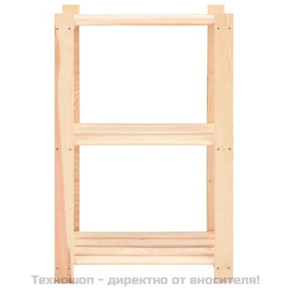 3-етажни стелажи, 2 бр, 60x38x90 см, бор масив, 150 кг