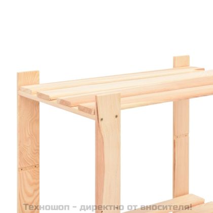 3-етажни стелажи, 2 бр, 60x38x90 см, бор масив, 150 кг