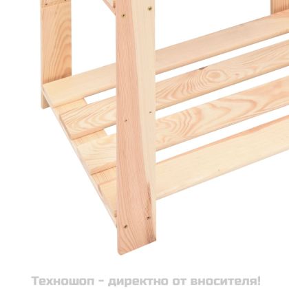 3-етажни стелажи, 2 бр, 60x38x90 см, бор масив, 150 кг