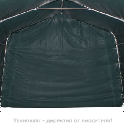 Мобилен навес за животни PVC 550 г/м² 3,3x3,2 м тъмнозелен