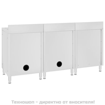 Търговски кухненски шкаф за мивка, 180x60x96 см, инокс