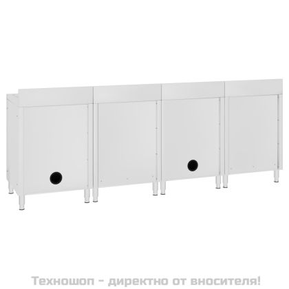 Търговски кухненски шкаф за мивка, 240x60x96 см, инокс