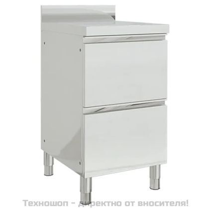 Кухненски шкафове за търговци, 2 бр., 50x60x96 см, неръждаема стомана