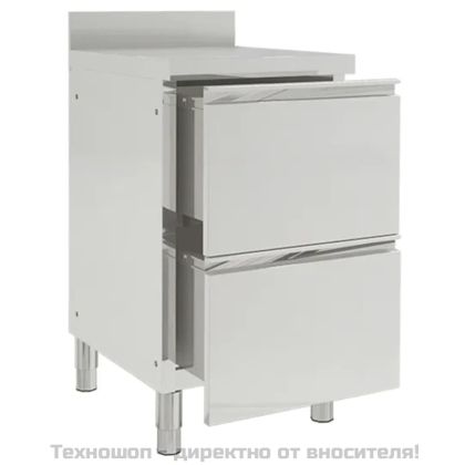 Кухненски шкафове за търговци, 2 бр., 50x60x96 см, неръждаема стомана