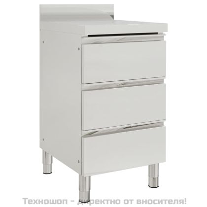 Кухненски шкафове за търговци, 2 бр., 50x60x96 см, неръждаема стомана