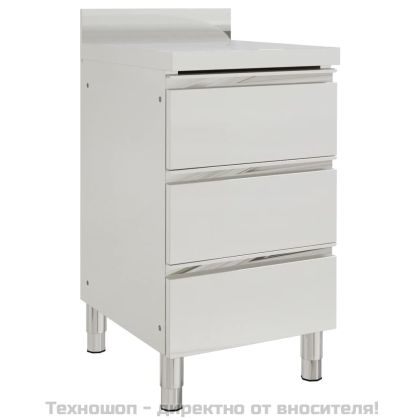 Кухненски шкафове за търговци с 3 чекмеджета, 2 бр., 50x60x96 см