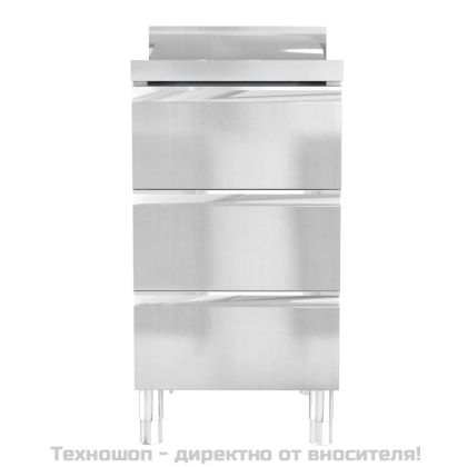Кухненски шкафове за търговци, 3 бр., неръждаема стомана