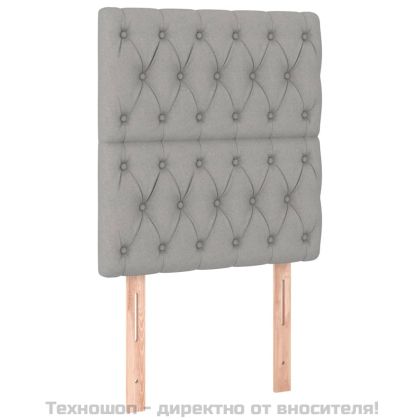 Табла за легло, светло сива, 80x7x118/128 см, плат