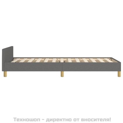 Рамка за легло без матрак, тъмносива, 80x200 см, плат