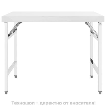 Кухненска сгъваема работна маса 100x60x80 см неръждаема стомана