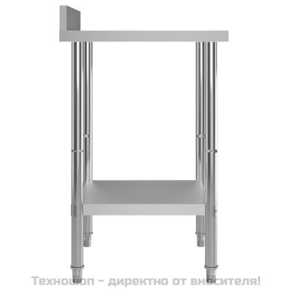 Кухненска работна маса с панел 60x60x93 см неръждаема стомана