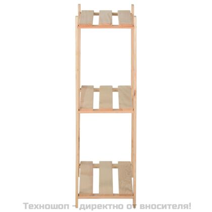 3-етажен стелаж, 60x28,5x90 см, бор масив