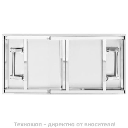 Кухненска работна маса с рафт 120x60x145 см неръждаема стомана