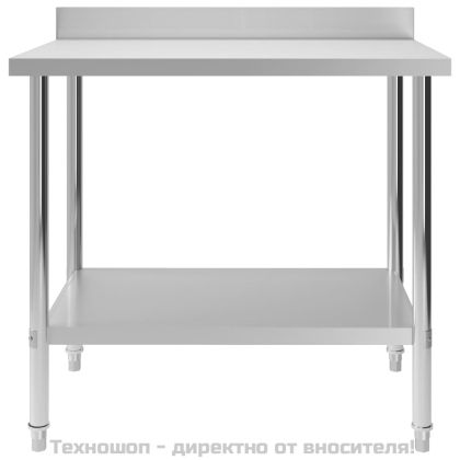 Кухненска работна маса с панел 100x60x93 см неръждаема стомана