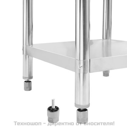 Кухненска работна маса с панел 100x60x93 см неръждаема стомана
