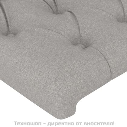 Горни табли за легло, 2 бр, светлосива,80x7x78/88 см, плат