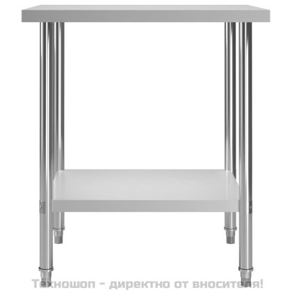 Кухненска работна маса, 80x60x85 см, неръждаема стомана