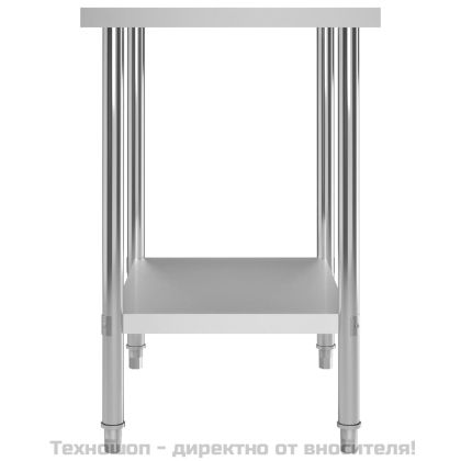 Кухненска работна маса, 80x60x85 см, неръждаема стомана