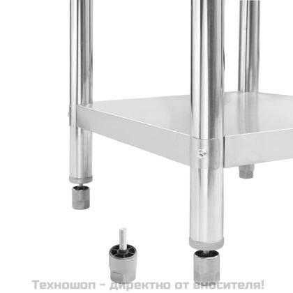 Кухненска работна маса, 80x60x85 см, неръждаема стомана