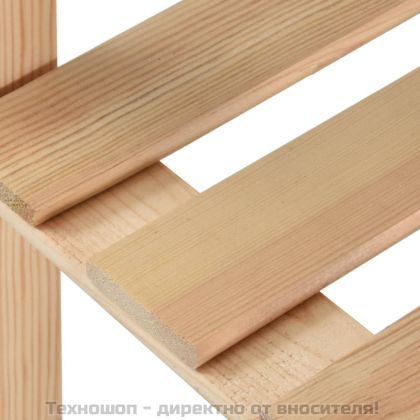 5-етажен стелаж, 170x28,5x170 см, бор масив