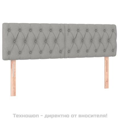 Боксспринг легло с матрак, светлосиво, 160x200 см, плат