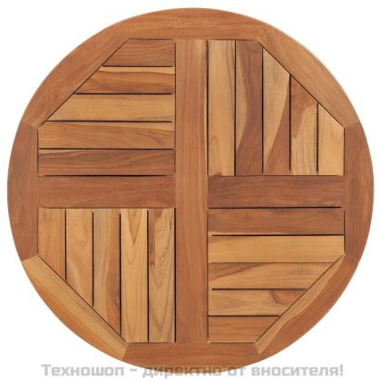 Плот за маса, тиково дърво масив, кръгъл, 2,5 см, 70 см